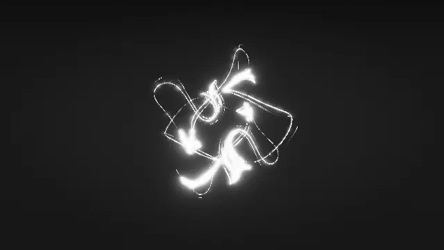 The attractor_walkthomas preset, drawn with the attractor system