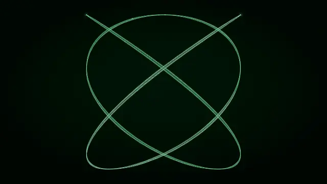 The curve_phosphor preset, drawn with the parametric_curve system