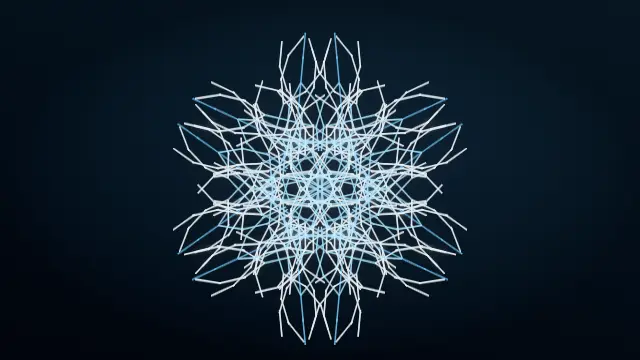 The lsystem_icecrystal preset, drawn with the lsystem system