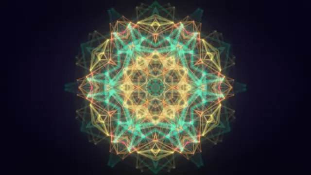 The plexus_crystal preset, drawn with the plexus system
