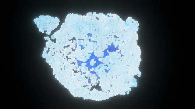 The voxel_ice preset, drawn with the voxel system