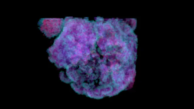The voxel_nebula preset, drawn with the voxel system