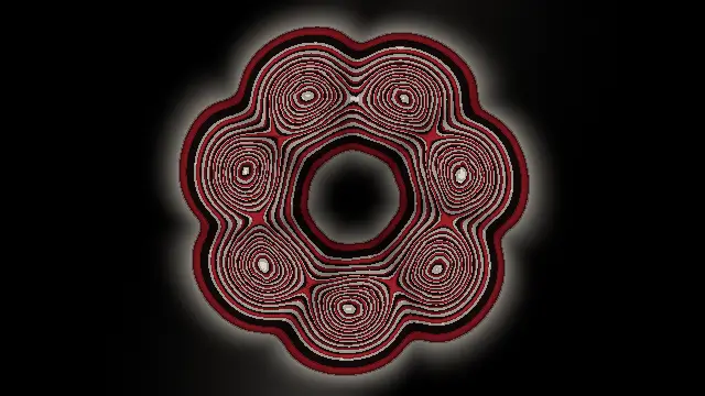 The warp_tracery preset, drawn with the warp_mesh system